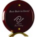 Round Rosewood Floating Acrylic Standup